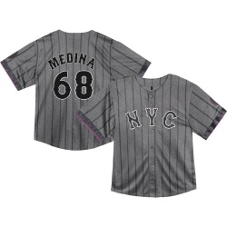 Adonis Medina New York Mets Toddler Limited Graphite 2024 City Connect Jersey -