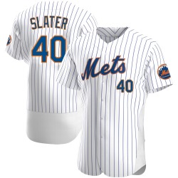 Austin Slater New York Mets Men's Authentic Home Jersey - White
