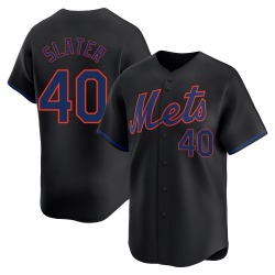 Austin Slater New York Mets Men's Limited Alternate Jersey - Black