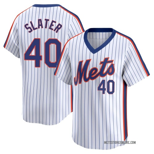 Austin Slater New York Mets Youth Limited Cooperstown Collection Jersey - White