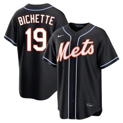 Bo Bichette New York Mets Men's Replica Fashion Out Jersey - Black