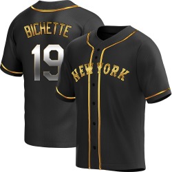 Bo Bichette New York Mets Youth Replica Alternate Jersey - Black Golden