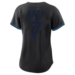 Brett Baty New York Mets Women's Replica Fashion Jersey - Black