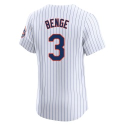 Carson Benge New York Mets Men's Elite Home Jersey - White