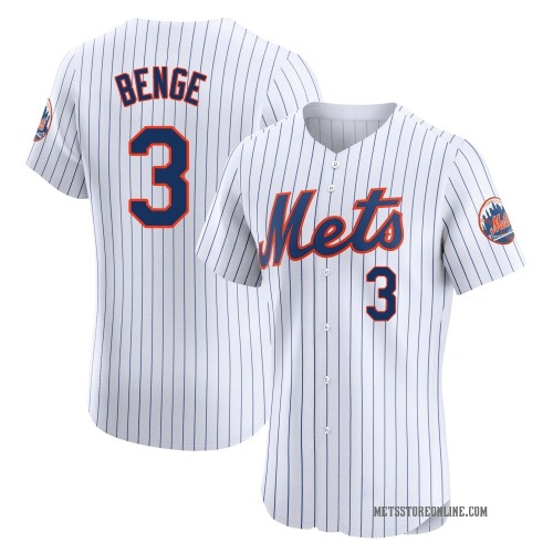 Carson Benge New York Mets Men's Elite Home Jersey - White