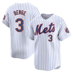Carson Benge New York Mets Men's Limited Home Jersey - White