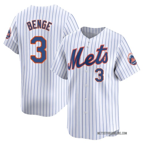Carson Benge New York Mets Men's Limited Home Jersey - White