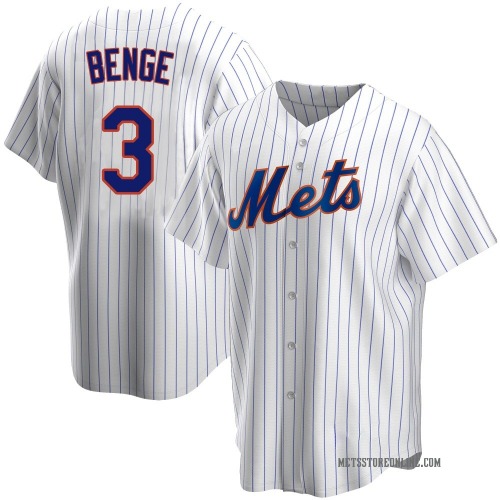 Carson Benge New York Mets Men's Replica Home Jersey - White