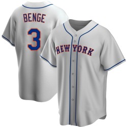 Carson Benge New York Mets Men's Replica Road Jersey - Gray