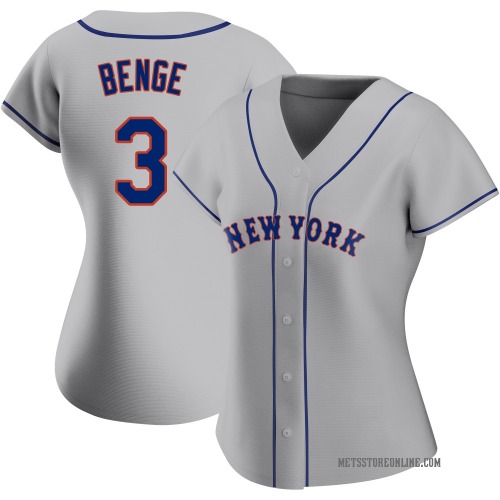 Carson Benge New York Mets Women's Authentic Road Jersey - Gray
