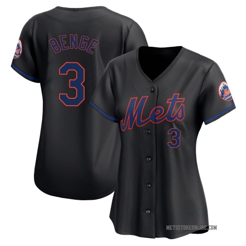 Carson Benge New York Mets Women's Limited Alternate Jersey - Black