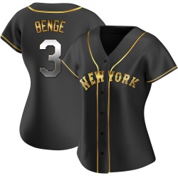 Carson Benge New York Mets Women's Replica Alternate Jersey - Black Golden