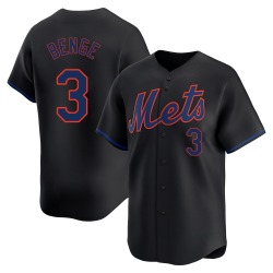 Carson Benge New York Mets Youth Limited Alternate Jersey - Black