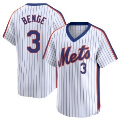 Carson Benge New York Mets Youth Limited Cooperstown Collection Jersey - White