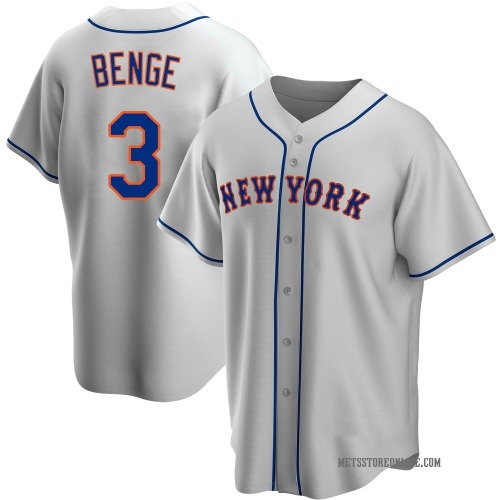 Carson Benge New York Mets Youth Replica Road Jersey - Gray