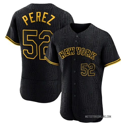 Cionel Perez New York Mets Men's Authentic Snake Skin City Jersey - Black