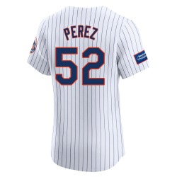 Cionel Perez New York Mets Men's Elite Home Patch Jersey - White
