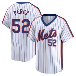 Cionel Perez New York Mets Men's Limited Cooperstown Collection Jersey - White
