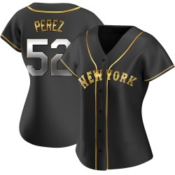 Cionel Perez New York Mets Women's Replica Alternate Jersey - Black Golden