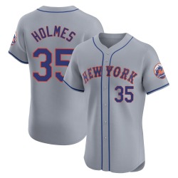 Clay Holmes New York Mets Men's Elite Road Jersey - Gray