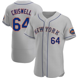 Cooper Criswell New York Mets Men's Authentic Road Jersey - Gray