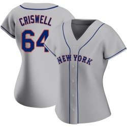 Cooper Criswell New York Mets Women's Authentic Road Jersey - Gray