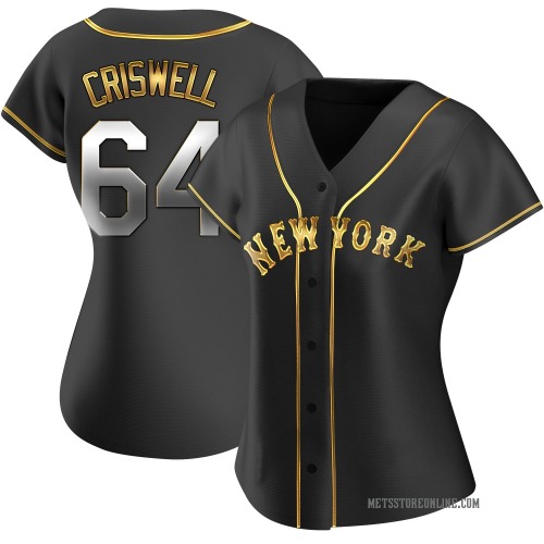 Cooper Criswell New York Mets Women's Replica Alternate Jersey - Black Golden