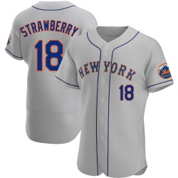 Darryl Strawberry New York Mets Men's Authentic Road Jersey - Gray