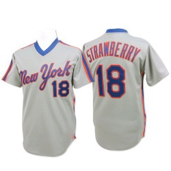 Darryl Strawberry New York Mets Men's Authentic Throwback Jersey - Grey