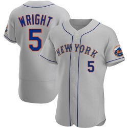 David Wright New York Mets Men's Authentic Road Jersey - Gray