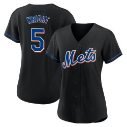 David Wright New York Mets Women's Authentic 2022 Alternate Jersey - Black