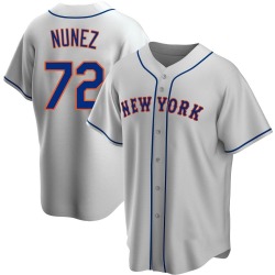Dedniel Nunez New York Mets Men's Replica Road Jersey - Gray