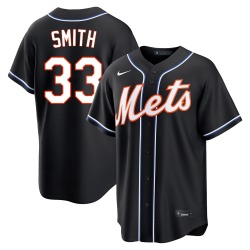Drew Smith New York Mets Men's Replica Fashion Out Jersey - Black