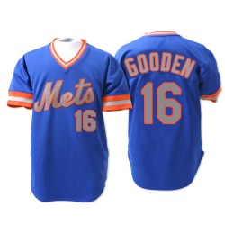 Dwight Gooden New York Mets Men's Authentic 1983 Throwback Jersey - Blue