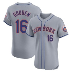 Dwight Gooden New York Mets Men's Elite Road Jersey - Gray