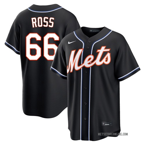 Dylan Ross New York Mets Men's Replica Fashion Out Jersey - Black