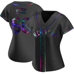 Dylan Ross New York Mets Women's Replica Alternate Jersey - Black Holographic