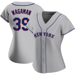 Eric Wagaman New York Mets Women's Authentic Road Jersey - Gray