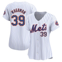 Eric Wagaman New York Mets Women's Limited Home Jersey - White