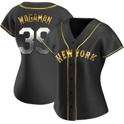 Eric Wagaman New York Mets Women's Replica Alternate Jersey - Black Golden