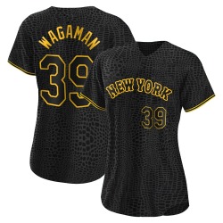 Eric Wagaman New York Mets Women's Replica Snake Skin City Jersey - Black
