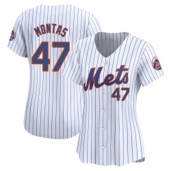 Frankie Montas New York Mets Women's Limited Home Jersey - White