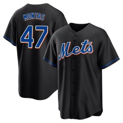 Frankie Montas New York Mets Youth Replica 2022 Alternate Jersey - Black