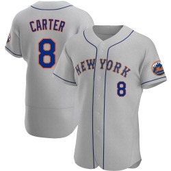 Gary Carter New York Mets Men's Authentic Road Jersey - Gray