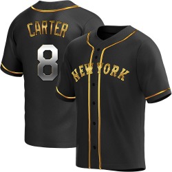 Gary Carter New York Mets Men's Replica Alternate Jersey - Black Golden