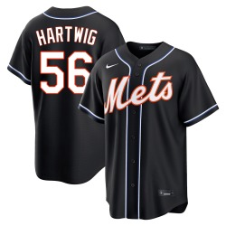 Grant Hartwig New York Mets Men's Replica Fashion Out Jersey - Black