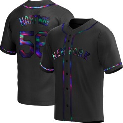 Grant Hartwig New York Mets Youth Replica Alternate Jersey - Black Holographic