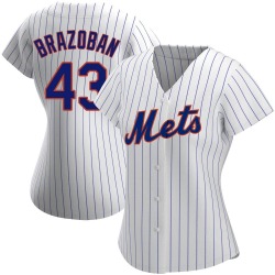 Huascar Brazoban New York Mets Women's Replica Home Jersey - White