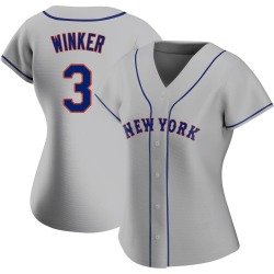 Jesse Winker New York Mets Women's Replica Road Jersey - Gray