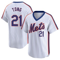 Jonah Tong New York Mets Men's Limited Cooperstown Collection Jersey - White